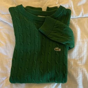 Cable knit men’s Lacoste sweater